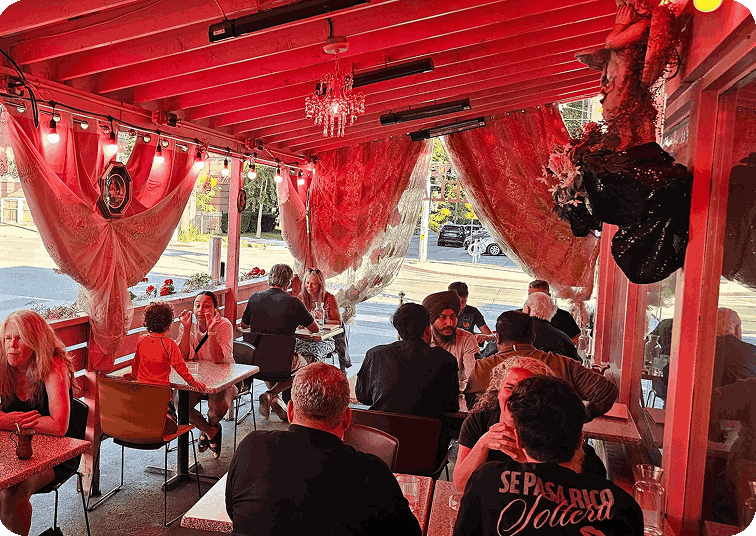 Outdoor dining terrace