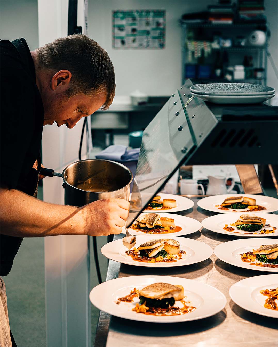 Chef preparing food in the kitchen