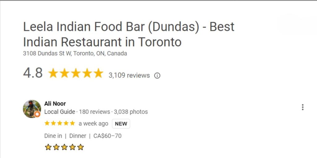 Image of Lea Indian Food Bar, the best Indian restaurant in Toronto, showcasing a variety of delicious Indian dishes.