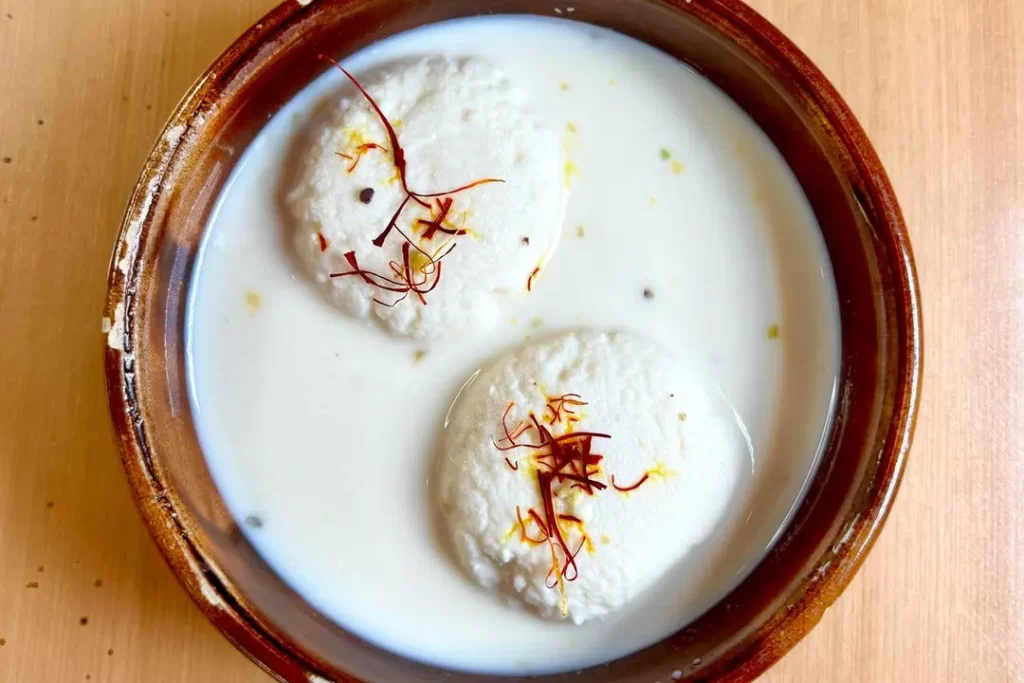 Rasmalai at Leela Indian Food Bar